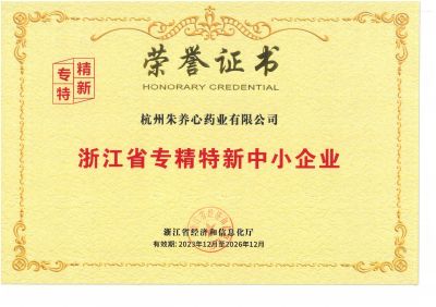 浙江省專(zhuān)精特新中小企業(yè)